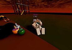 roblox goat fights in fishnets cartoon style