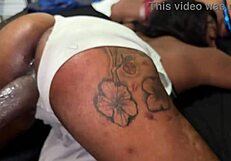 Stepsis Bent Over Bed Stuffed Big Black Cock Missionary Doggystyle Close-Up