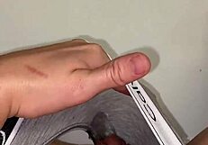 She soaks her gray ck panties pov style in wild pee flood!