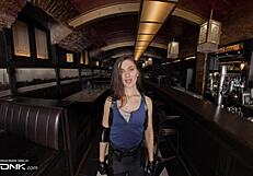 Hot brunette jill valentine moans loud bending over for hard fucks in resident evil cosplay 😈💦