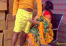 hot indian milf gets pounded hard in warehouse by friend