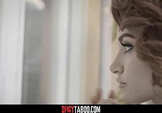 that sexy redhead teen finally gives up her tight ass to stepdad's hard cock