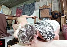 blonde girl and milf feel wild passion in steamy threesome bliss