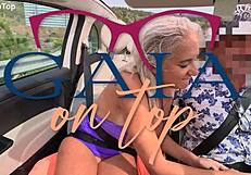 uber milf takes ANAL squirts in public car rides huge toys