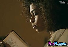 All natural black bruna rocha strips to show curvy ebony body and massive natural tits bouncing