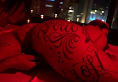 Alternative girl endures wax drips before big black cock pounds her hard