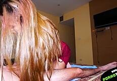 hot asian teen massages huge cock with mouth and pussy