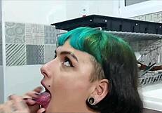 Gave it good to my neighbor while his wife washes clothes nearby?