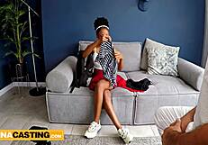 Brown Latina Teen 18+ Rides Monster Cock Cowgirl Hard in Gonzo Casting Interview Blowjob