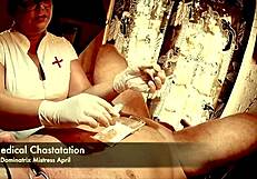 Dominatrix mistress april runs cruel cock clinic binding patients for brutal bdsm nurse domination and cum torture