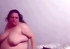 thick cock hunk wanna pound this ssbbw milf wife's huge tits and belly with cum covered blowjob? homemade fat fetish fuck