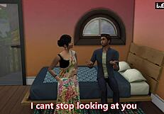 not-brother sneaks peeks at wife's tight pussy while not-sister watches