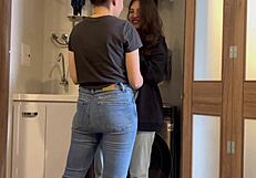 Hey, playing doctor with bro's wife on the washer!