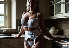 wow sexy ai maid goes nude flashing perfect tits from hot teen to milf!