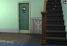 not-brother sneaks peeks at wife's tight pussy while not-sister watches