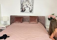 backstage leo casanova preps dina joy's ass for monster cock destruction