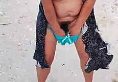 Flashing Tits and Ass on Mexican Beach Teases for More Outdoor Whore Action