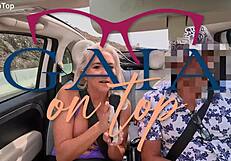 uber milf takes ANAL squirts in public car rides huge toys