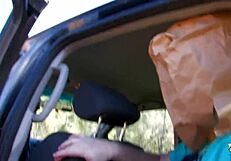 Skinny tattooed brunette slut bends over for outdoor anal pounding