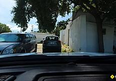 Thick Blonde MILF Bent Over Roadside for Curvy Pound