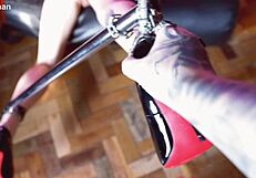 Captive Latina's Helpless Soles Bound In Heels For Foot Domination Tickling Moans