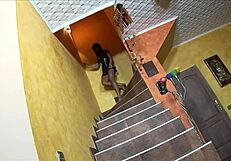 brunette in heels and lingerie rides big cock through cowgirl, doggystyle, missionary and cumshot