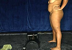 Thick Ebony's Big Ass Overwhelmed Riding Sybian Machine Orgasms