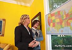 Campaign manager in heels and lingerie blows for votes