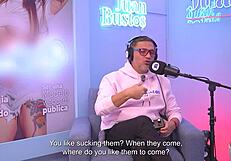 colombian cosplay slut Kaorianya squirts multiple orgasms riding sybian fuck machine on podcast