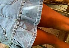 young bar girl in lingerie hooks up with naughty older guy outdoors