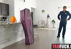 Sage Roux breeds stepsis deep in coffin. Selina Imai joins taboo creampie frenzy.