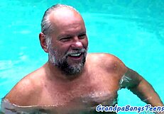 Euro Teen 18+ Pussyfucked Hard By Old Grandfather's Cock Oral Spooning Small Tits Action