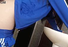 hidden cam catches tight latina teen quickie in school bathroom