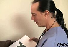 horny patient slurps doctor's monster cock sloppy wet