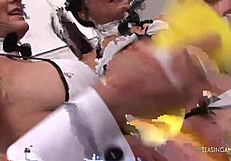 i love watching these hot girls lick pussies while soaping the car