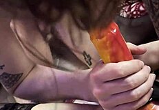 Femdom Strapon Domination Deepthroat Cock Sucking Assault.