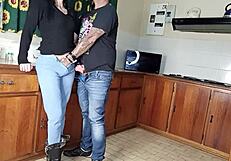 Quickie Kitchen Fuck Standing Doggystyle