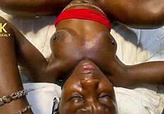 Rough ebony wife screams riding cowgirl creampie missionary squirting passionate submissive moans