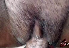 extreme close-up macro pussy pounding ends in juicy creampie