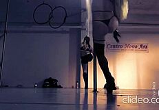 doctor shakes her sexy ass on pole for patient in hospital, damn!