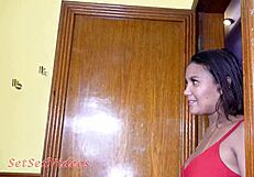 Marcella Schultz gulps cum from three guys in hot mini gangbang finish