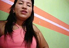 Chubby morena masturbates tight pussy moaning cachonda for you homemade latina lick frenzy