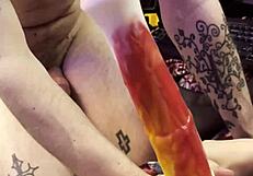 Femdom Strapon Domination Deepthroat Cock Sucking Assault.