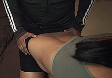 Asian babe craves black monster cock riding interracial creampie in her hairy wet pussy