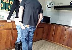 Quickie Kitchen Fuck Standing Doggystyle