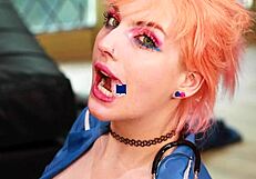 nurse devours patient's cock wildly while he eats her soaked pussy deepthroat frenzy explodes!