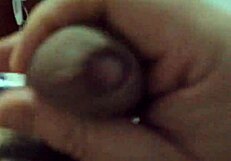 Cock massage turns into solo masturbation explosion