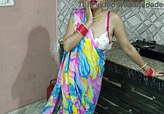 Indian Bhabhi Bent Over Kitchen Doggystyle with Devar First Time Dirty Hindi Talk