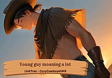 young guy with girlfriend moans hard during erotic solo play