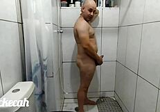 slut meant to shower but ends up sucking and fucking wildly